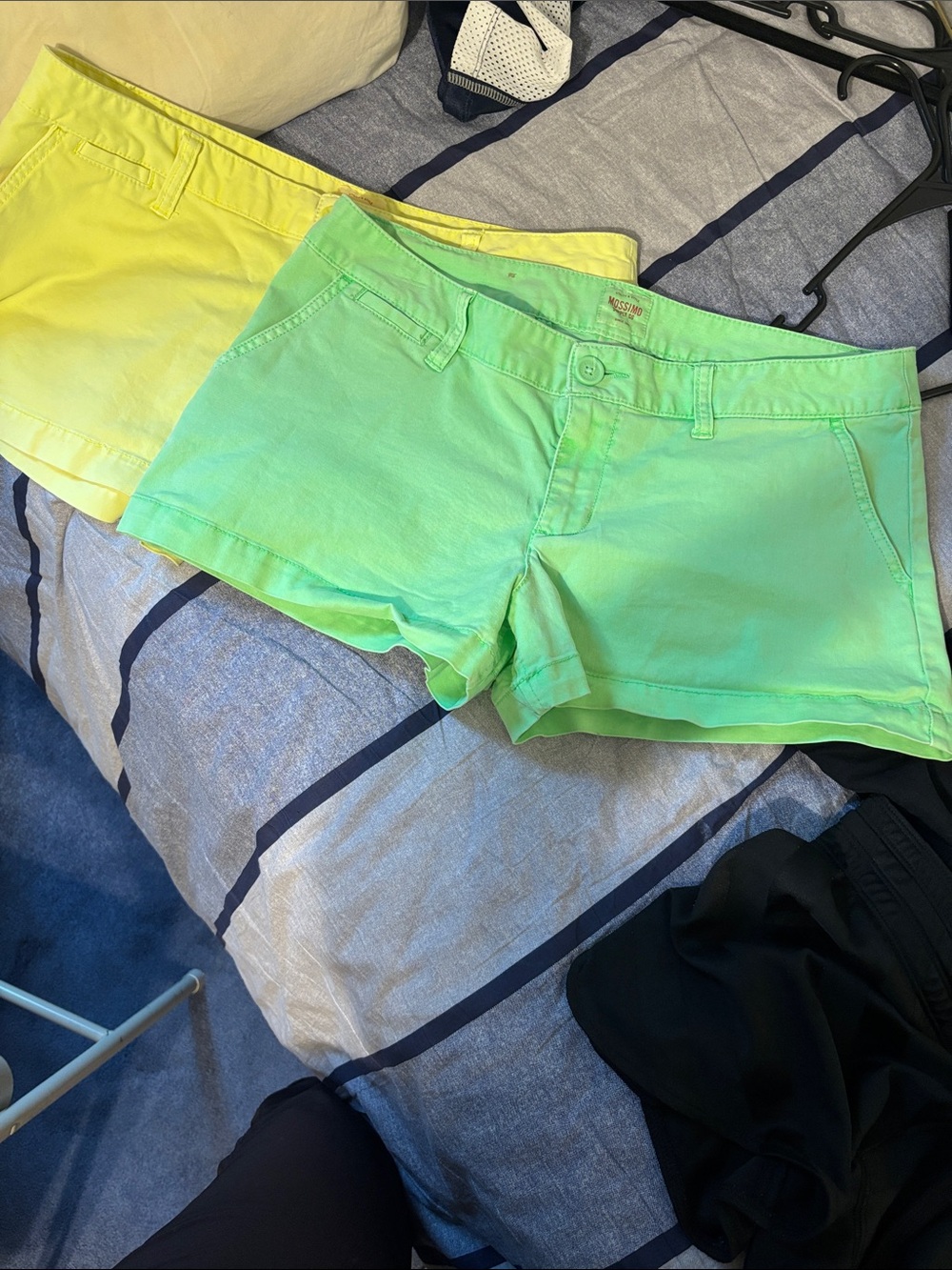 Mossimo Supply Co. Neon Green and Yellow Women's Jean Shorts